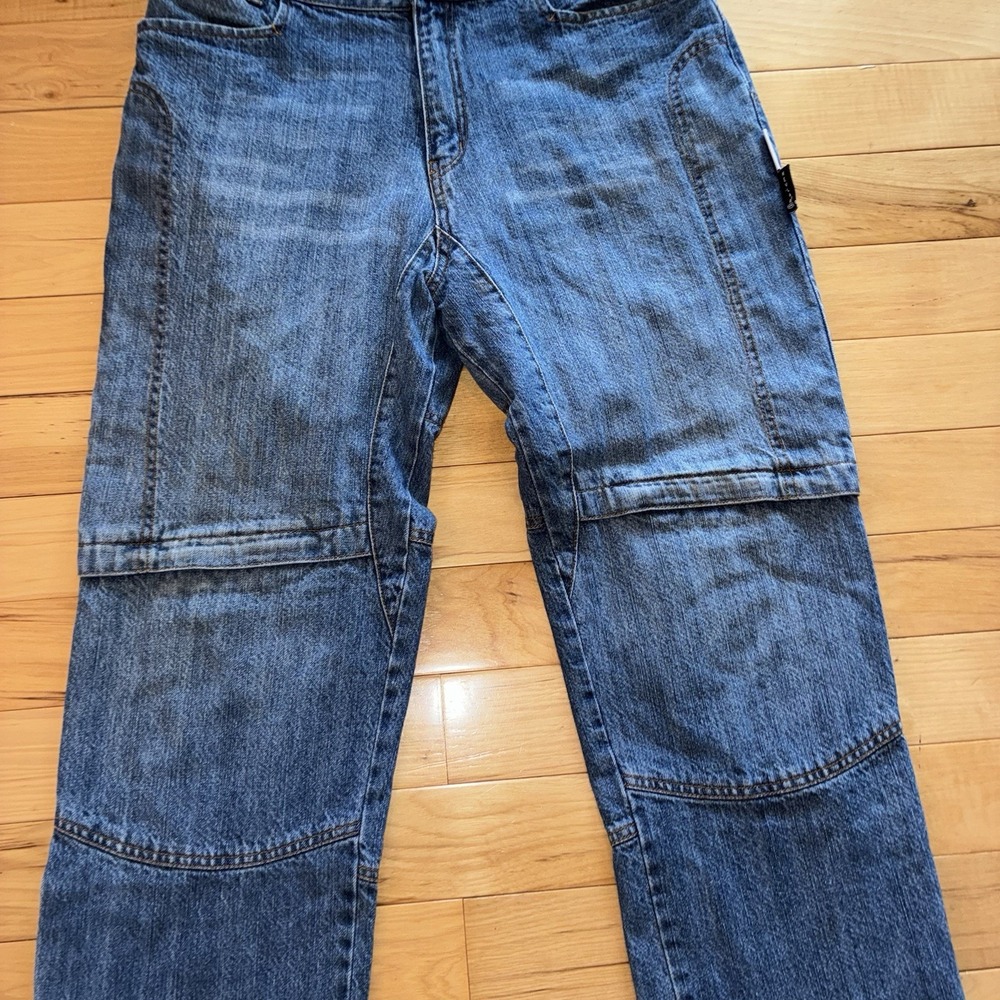 Red Route Mens Motorcycle Jeans Blue 34x32 Made With Kevlar Riding Denim Pockets - Picture 5 of 12